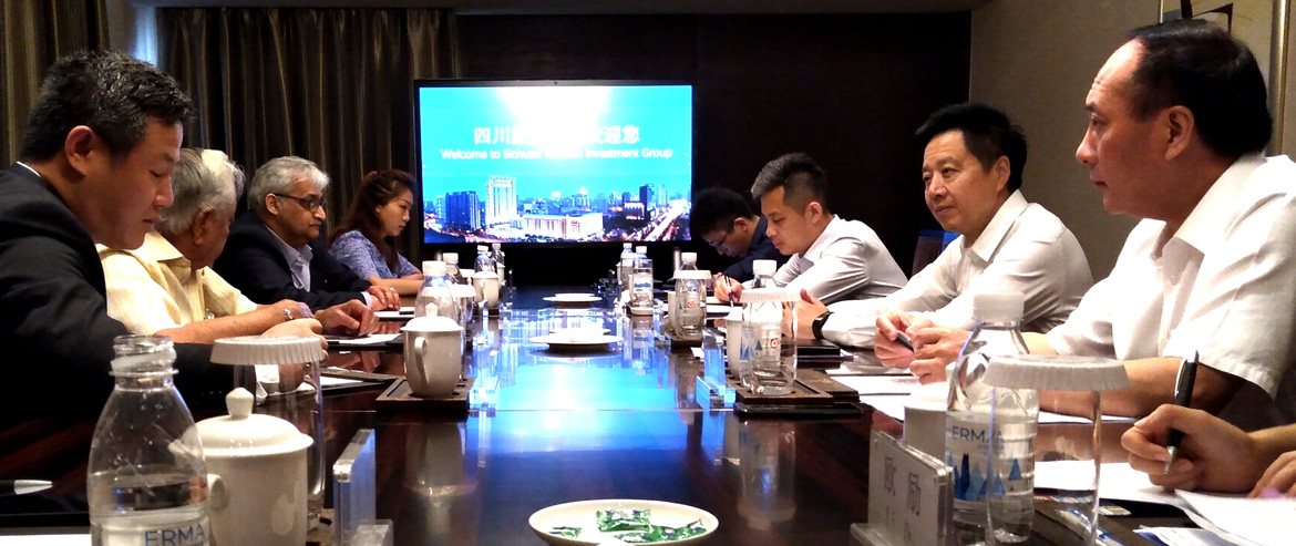 集团党委副书记、副董事长、总经理杨川会见印度靛蓝集团执行董事卡皮尔·巴蒂亚先生一行